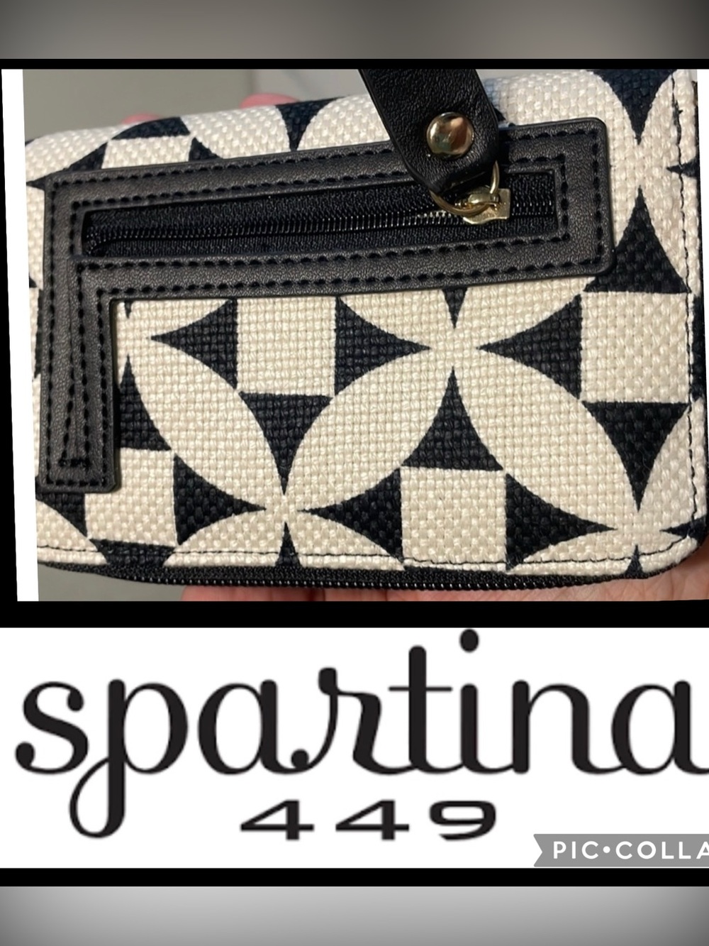 Spartina 449 Full zip security wristlet wallet🖤 EUC